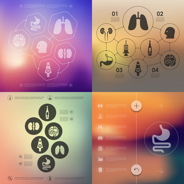 Medicine infographic icons - Vector, Image