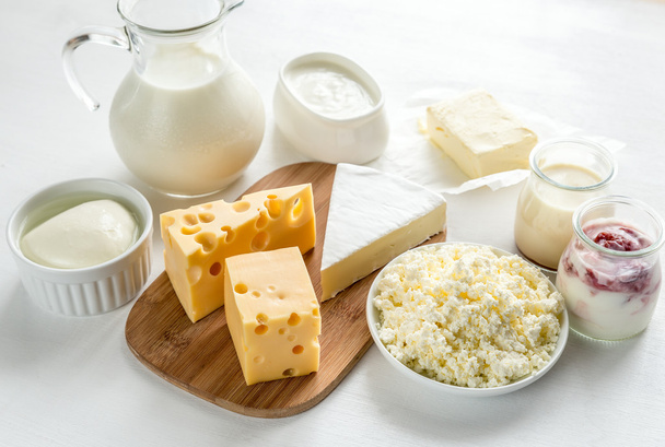 Asortyment produktów mleczarskich - Zdjęcie, obraz
