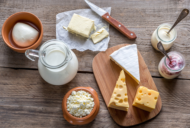 Various types of dairy products - Foto, Imagen