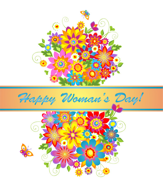 Bouquet for Womens day - Vector, Image