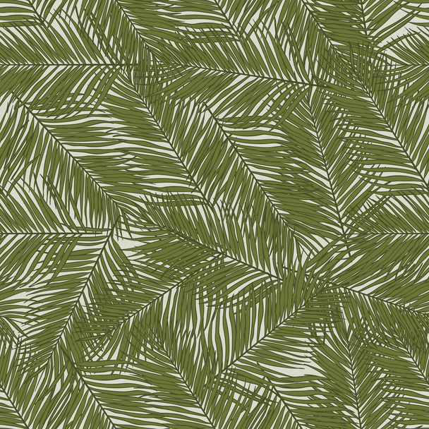 A tenyér zökkenőmentes mintázatot hagy. Trópusi levelek ág nyári minta design. Trópusi virágmintás háttér. Trendi brazil illusztráció.  - Vektor, kép