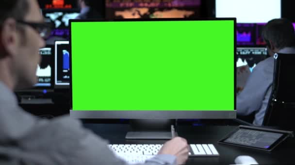 yeşil ekran ofis verisi - Video, Çekim