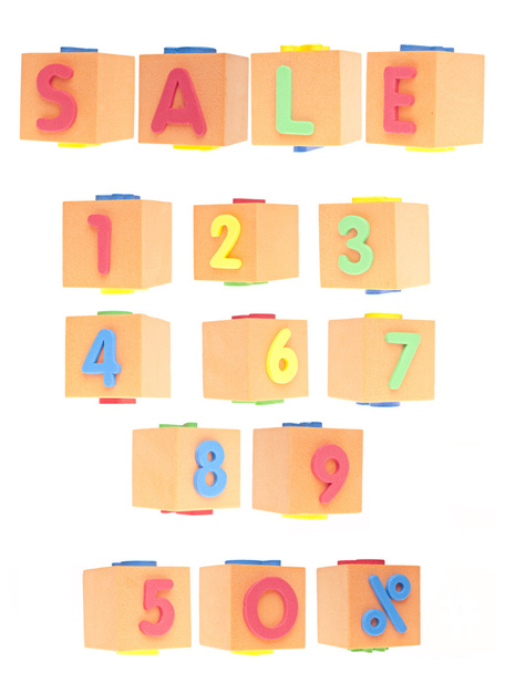 prodej čísla a slova sada - Fotografie, Obrázek