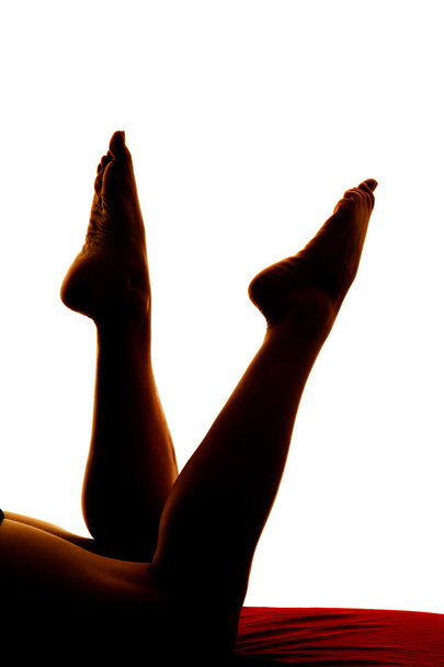Silhouette womans legs - Zdjęcie, obraz