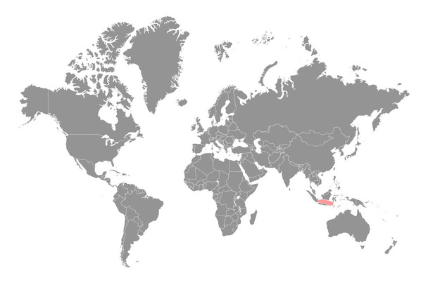 Java Sea maailmankartalla. Vektoriesimerkki. - Vektori, kuva