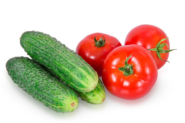 Cucumbe three and three tomatoes - Foto, immagini