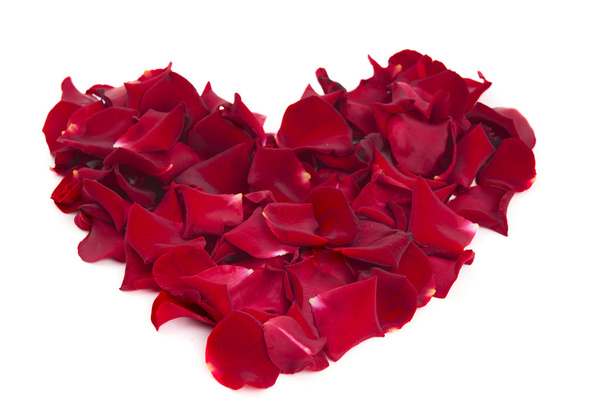 Coeur de pétales de rose
 - Photo, image
