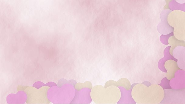 Abstract Valentine background with hearts frame - Photo, Image