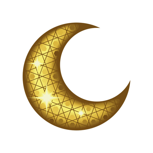 arabský srpek měsíc ikona izolovaný styl - Vektor, obrázek