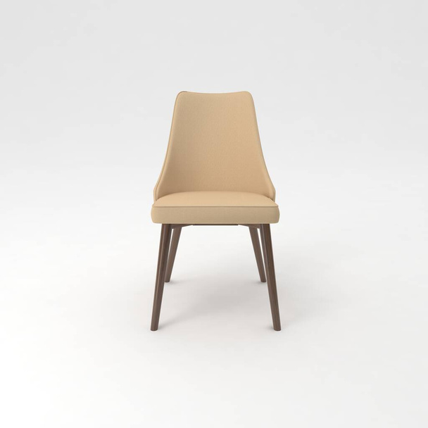 деревянный стул на белом фоне - Фото, изображение
