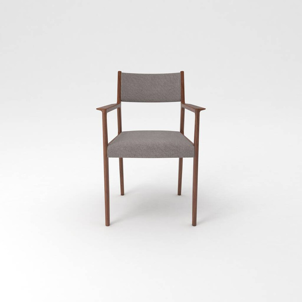 white chair isolated on a background. 3d illustration - Fotó, kép