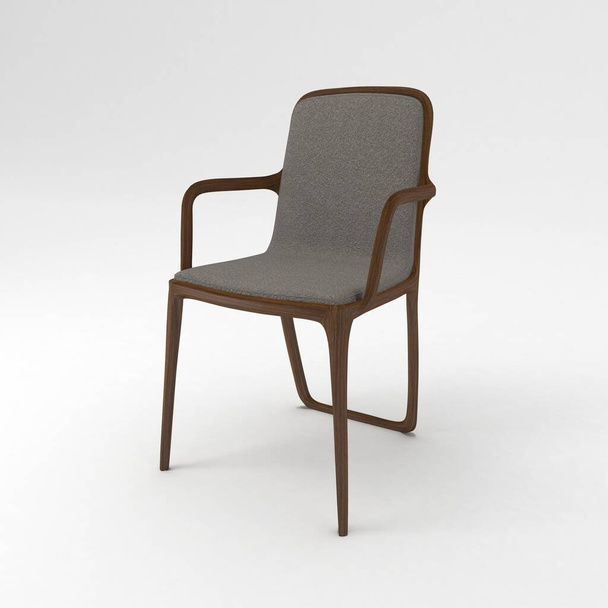 black leather chair isolated on white background - Zdjęcie, obraz