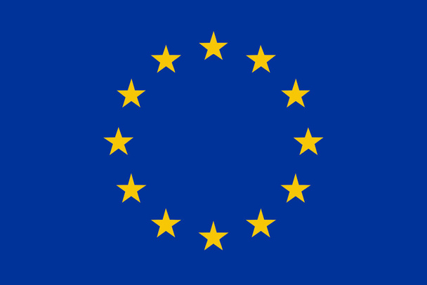 Európai uniós zászlót - elszigetelt vektoros illusztráció - Vektor, kép