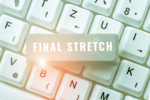 Wyświetlacz koncepcyjny Final Stretch, podejście biznesowe Last Leg Zakończenie Rundy Finałowej Ultimate Stage Rok zakończenia - Zdjęcie, obraz
