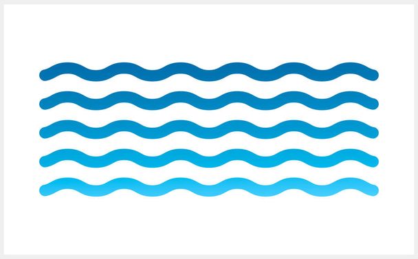 水波分離帯。海のシンボル。ベクターストックイラスト。EPS 10 - ベクター画像