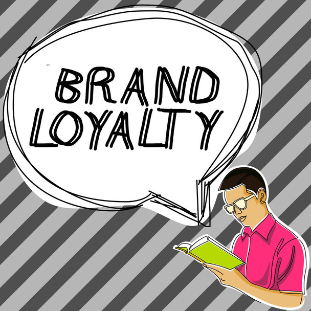 Text caption presenting Brand Loyalty, Internet Concept Repeat Purchase Ambassador Patronage Favorite Trusted - Photo, Image