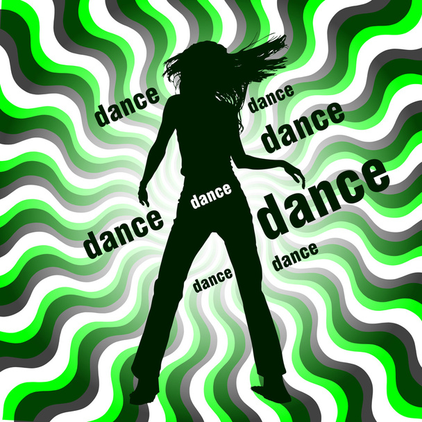 踊る女性のシルエット - ベクター画像