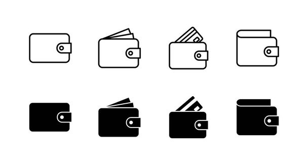 Wallet icons set. wallet sign and symbol - Vector, Image
