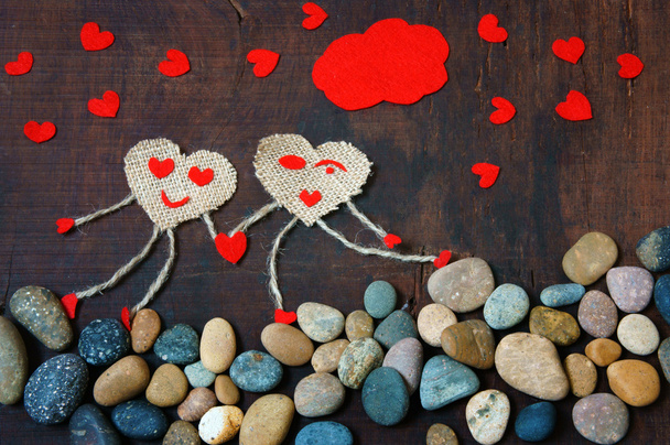 Dag van de Valentijnskaart, symbool van liefde, rood hart - Foto, afbeelding