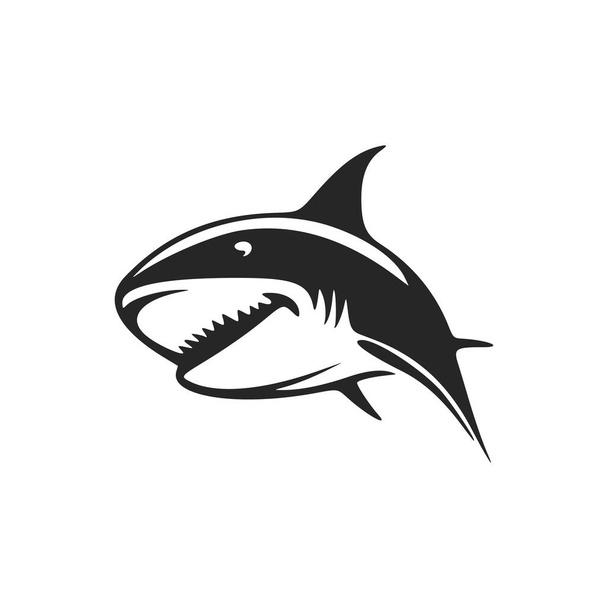 Create a chic black and white shark logo that enhances your brand. - Vektor, obrázek
