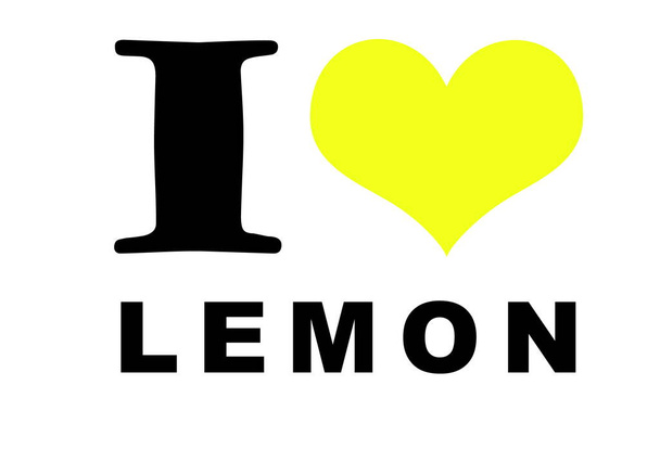 I love lemon text on white - Photo, Image