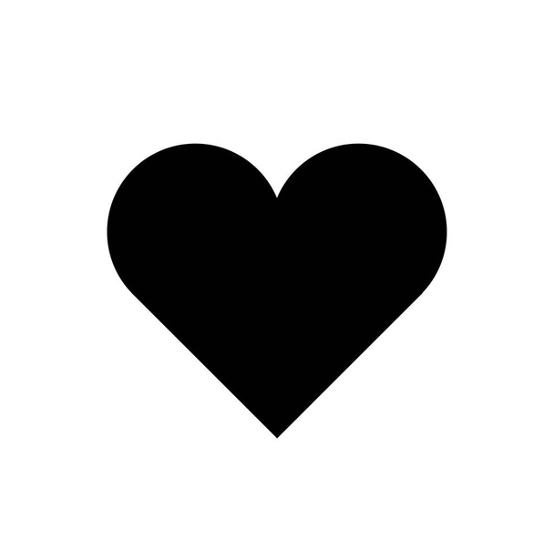 An isolated black love vector symbol. Black love heart. - Vector, Image