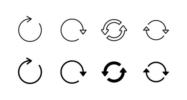 Refresh icons set. Reload sign and symbol. Update icon. - Vector, Image