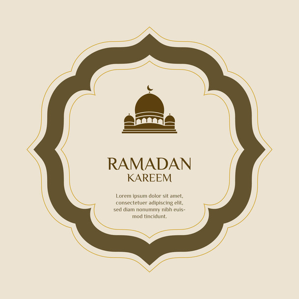 ラマダーン・カレーム・バナー;イスラーム的背景 - ベクター画像