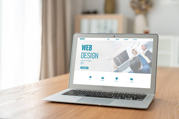 Software de design de site fornecer modelo modish para negócios de varejo on-line e e-commerce - Foto, Imagem
