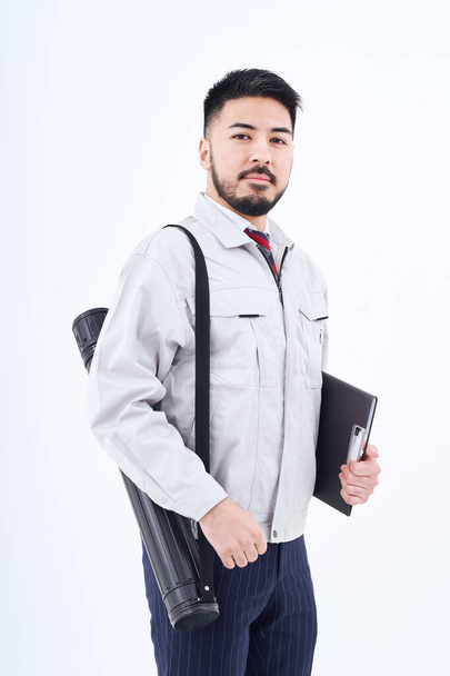 Business person in work clothes and white background - Foto, immagini