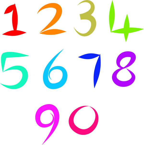 Zahlensymbole - Vektor, Bild