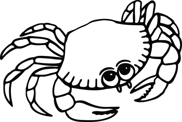 Caranguejo da praia dos desenhos animados
 - Vetor, Imagem
