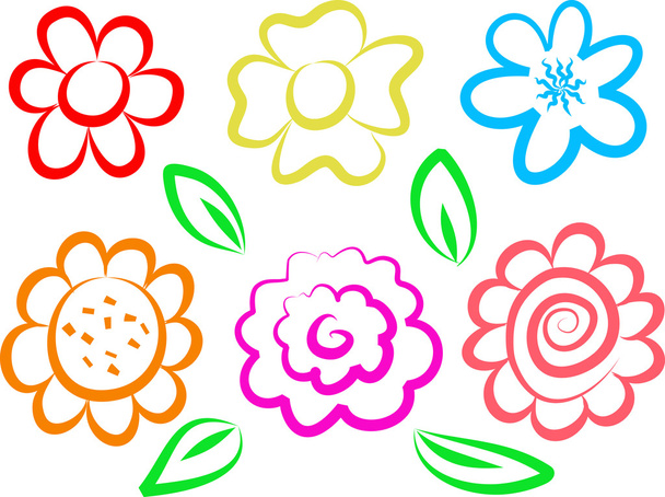 Blumen-Ikonen - Vektor, Bild