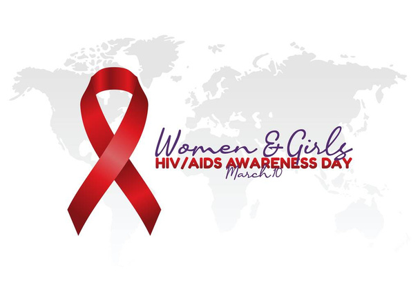 vector graphic of women and girls HIV AIDS awareness day good for women and girls HIV AIDS awareness day celebration. flat design. flyer design.flat illustration. - Vector, imagen