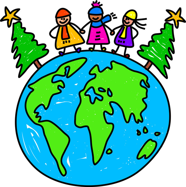 Natale bambini del mondo
 - Vettoriali, immagini