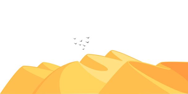 Desert composition with horizontal landscape view of natural dry sands vector illustration - Vettoriali, immagini