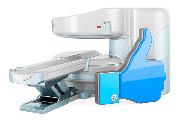 Άνοιγμα μηχανής MRI με παρόμοιο εικονίδιο, 3D απόδοση απομονωμένη σε λευκό φόντο - Φωτογραφία, εικόνα