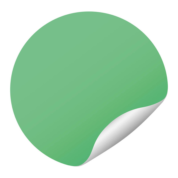зеленый круглый баннер - элемент векторного дизайна - Вектор,изображение