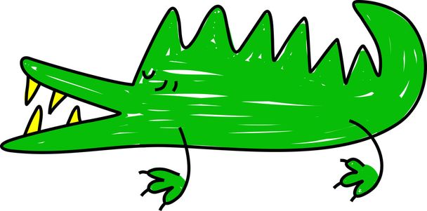 Kresba dítěte krokodýla - Vektor, obrázek