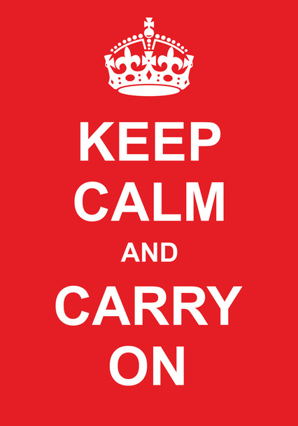 Keep Calm and Carry On - Vector, Image
