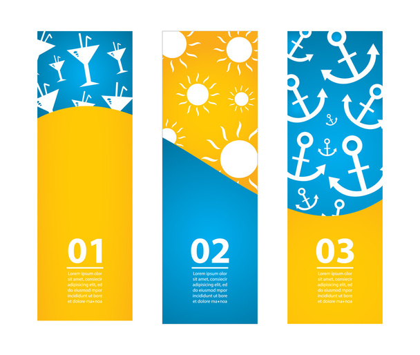 special summer banners, eps10, vector illustration - Vector, imagen