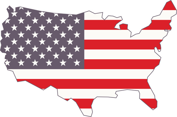 アメリカ合衆国地図 - ベクター画像