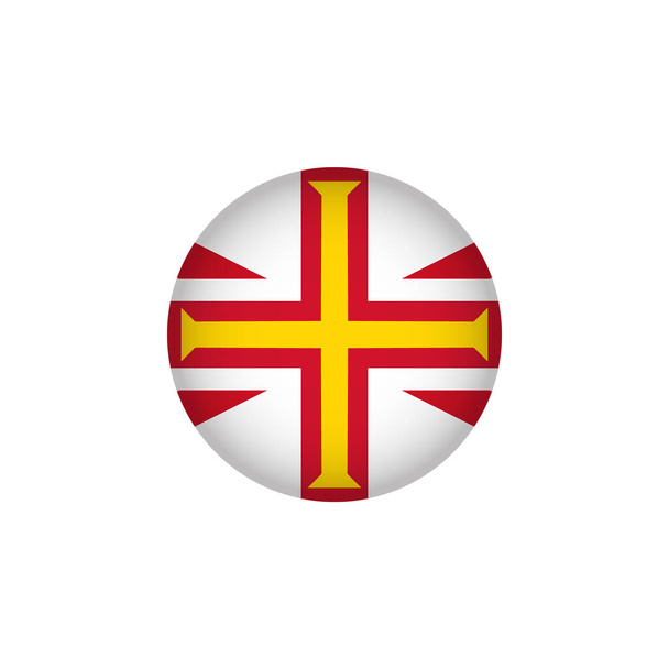 Channel Islands Europe Flag Icon. European Country Circled Flag. Stock Vector Graphics Element. - Vetor, Imagem