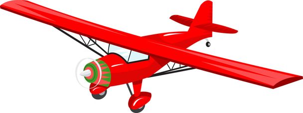 Model van het rood licht vliegtuig - Vector, afbeelding