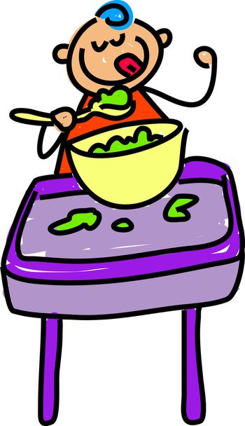Карикатура на детское питание
 - Вектор,изображение