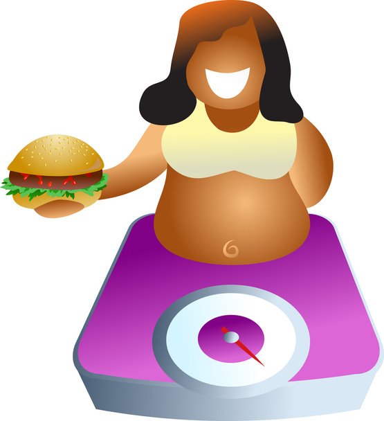 Мультфильм о питании и диете
 - Вектор,изображение