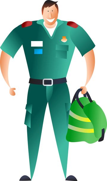 Cartoon paramedic, medical design - Vector, Image