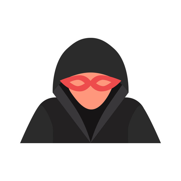 Hacker composition with conceptual icons of illegal cyber activity breaking account malware data stealing vector illustration - Διάνυσμα, εικόνα