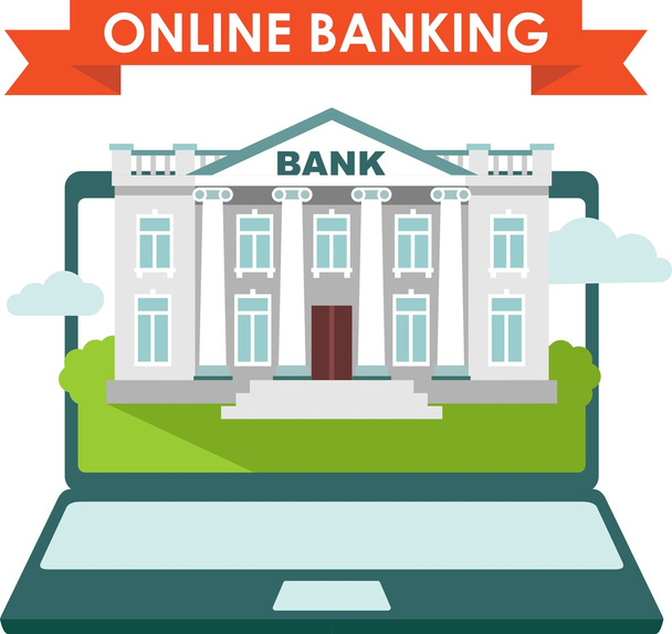 Concetto bancario online - Vettoriali, immagini