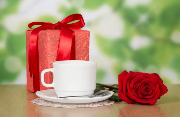 Cup of coffee with  rose - Photo, Image